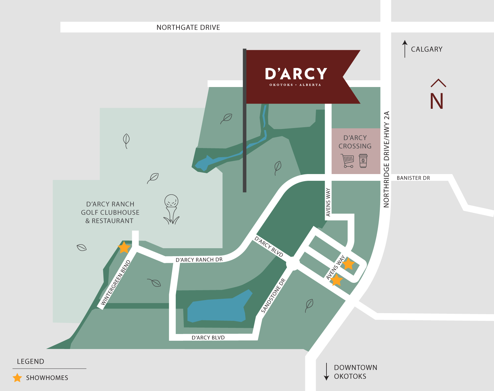 D'ARCY Driving map